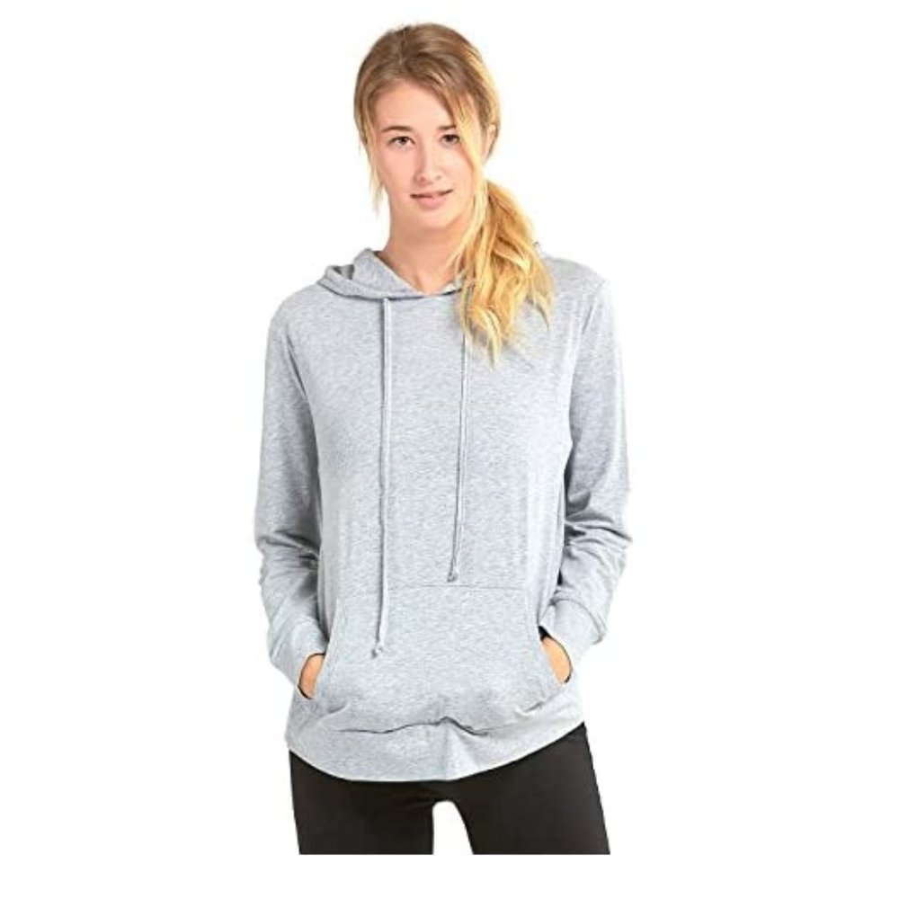 Sofra Women's Thin Cotton Pullover Hoodie Sweater